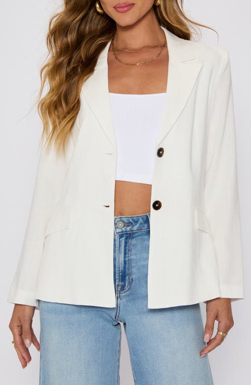 Vici Collection Sandy Pocketed Blazer In White