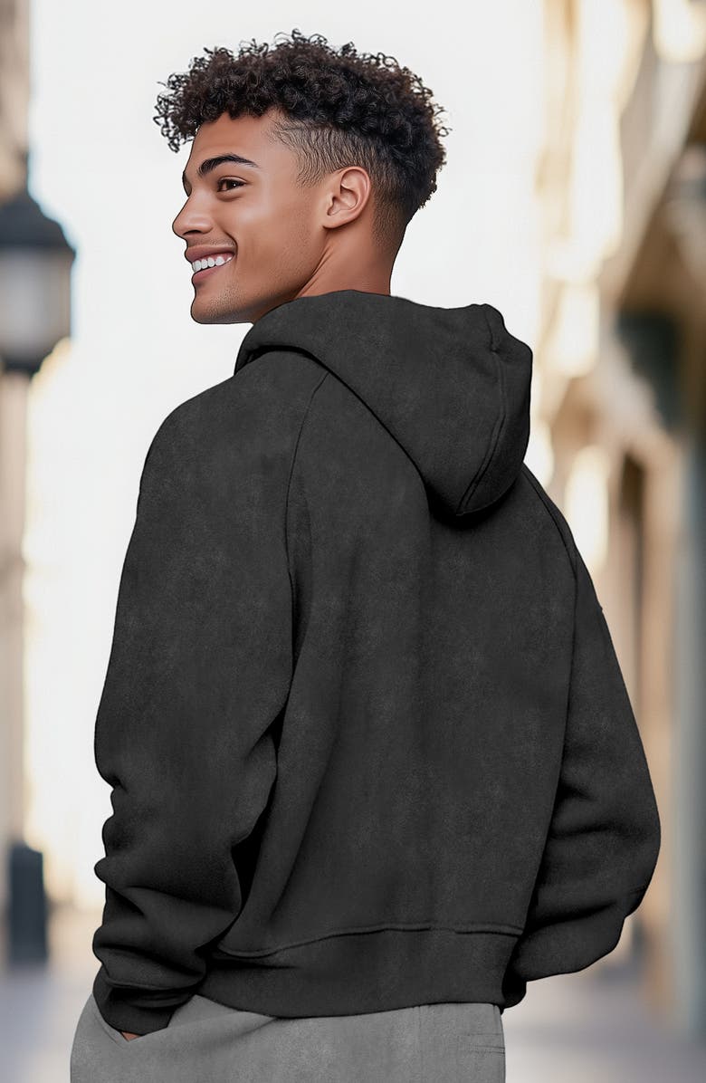 Dalix Astronaut Midweight Mineral Washed Hoodie, Alternate, color, Black