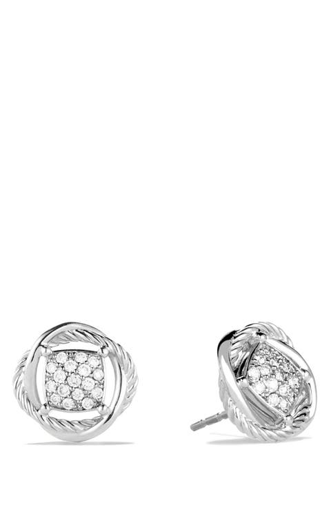 Infinity Pavé Diamond Stud Earrings