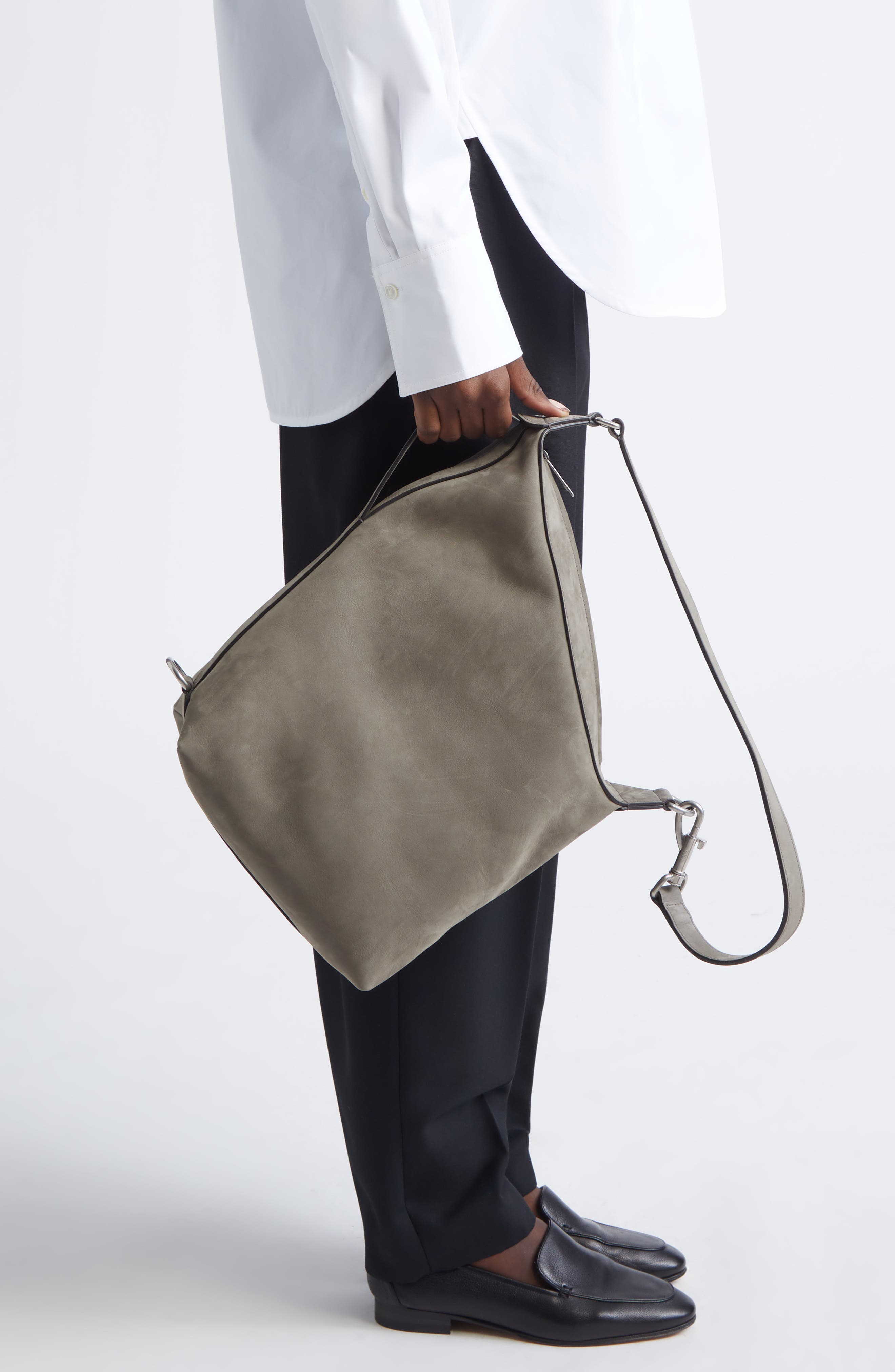 Tod
s Meda Nubuck Leather Shoulder Bag, Alternate, color, 