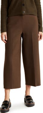 Vince Double Wool Blend Wide Leg Crop Pants