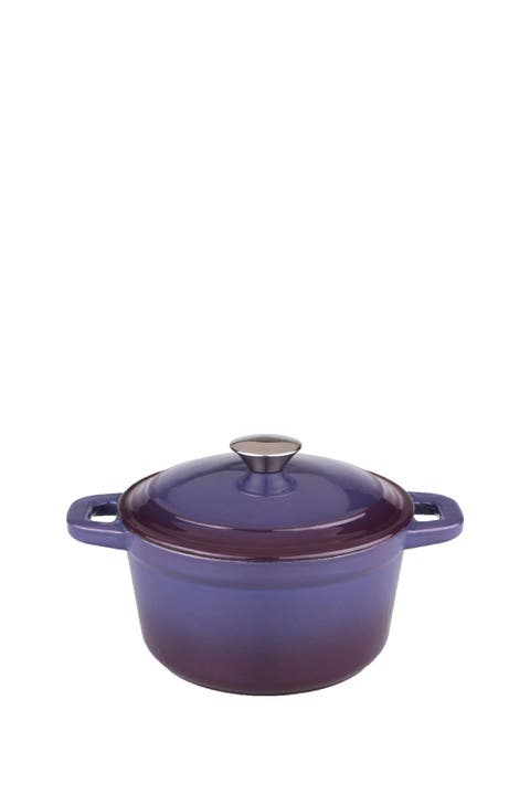 Purple Neo 7 Qt Cast Iron Covered Stockpot