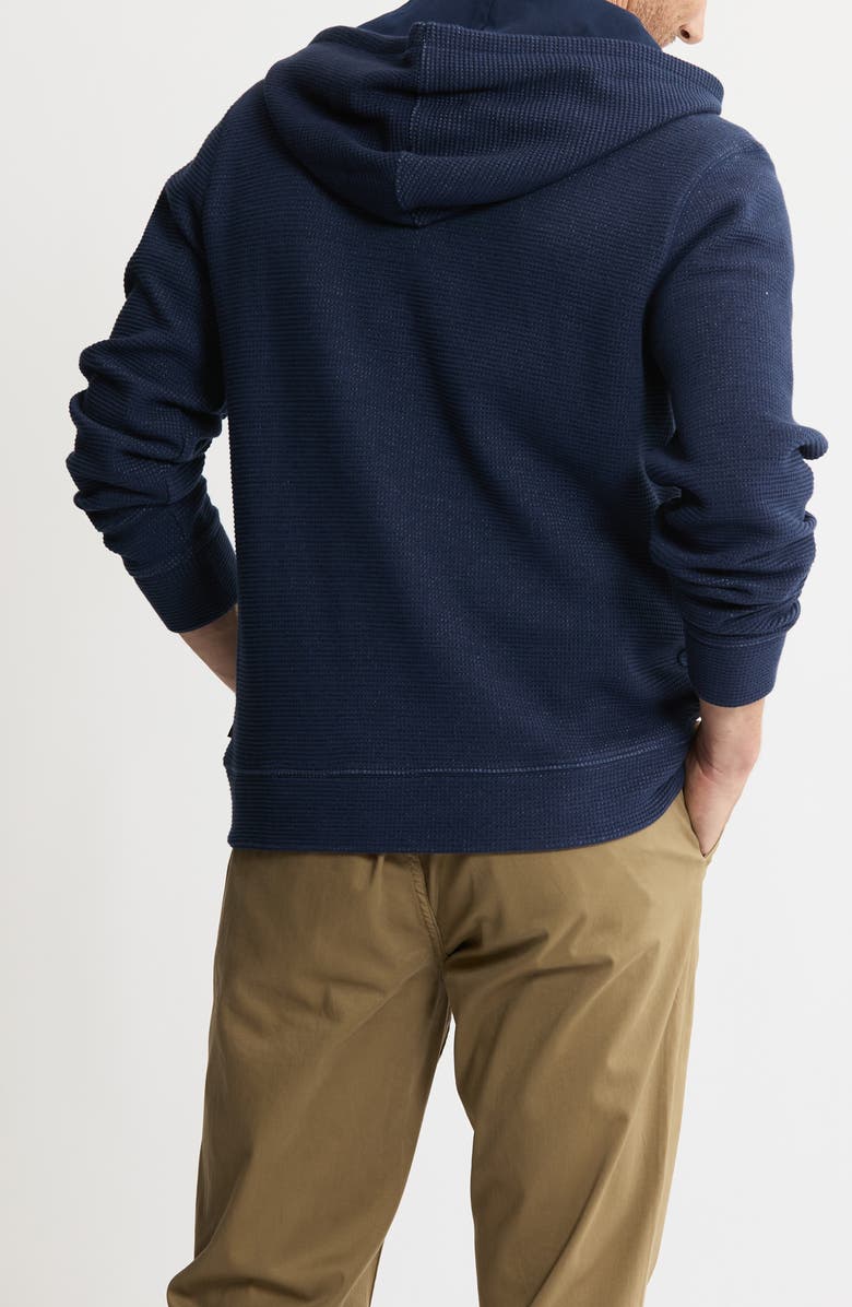 JACHS Textured Knit Hooded Pullover, Alternate, color, Navy