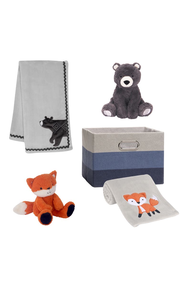 Lambs 
Ivy Blue 5-Piece Baby Gift Basket for Baby Shower/Newborn Welcome Home, Alternate, color, 