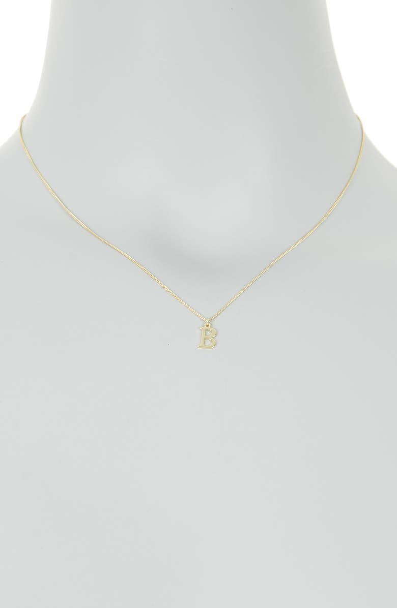 Argento Vivo Sterling Silver 14K Gold Plated Initial Pendant Necklace, Alternate, color, 