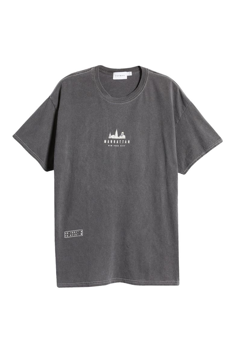 Men's Manhattan Graphic Tee, Alternate, color, BLACK