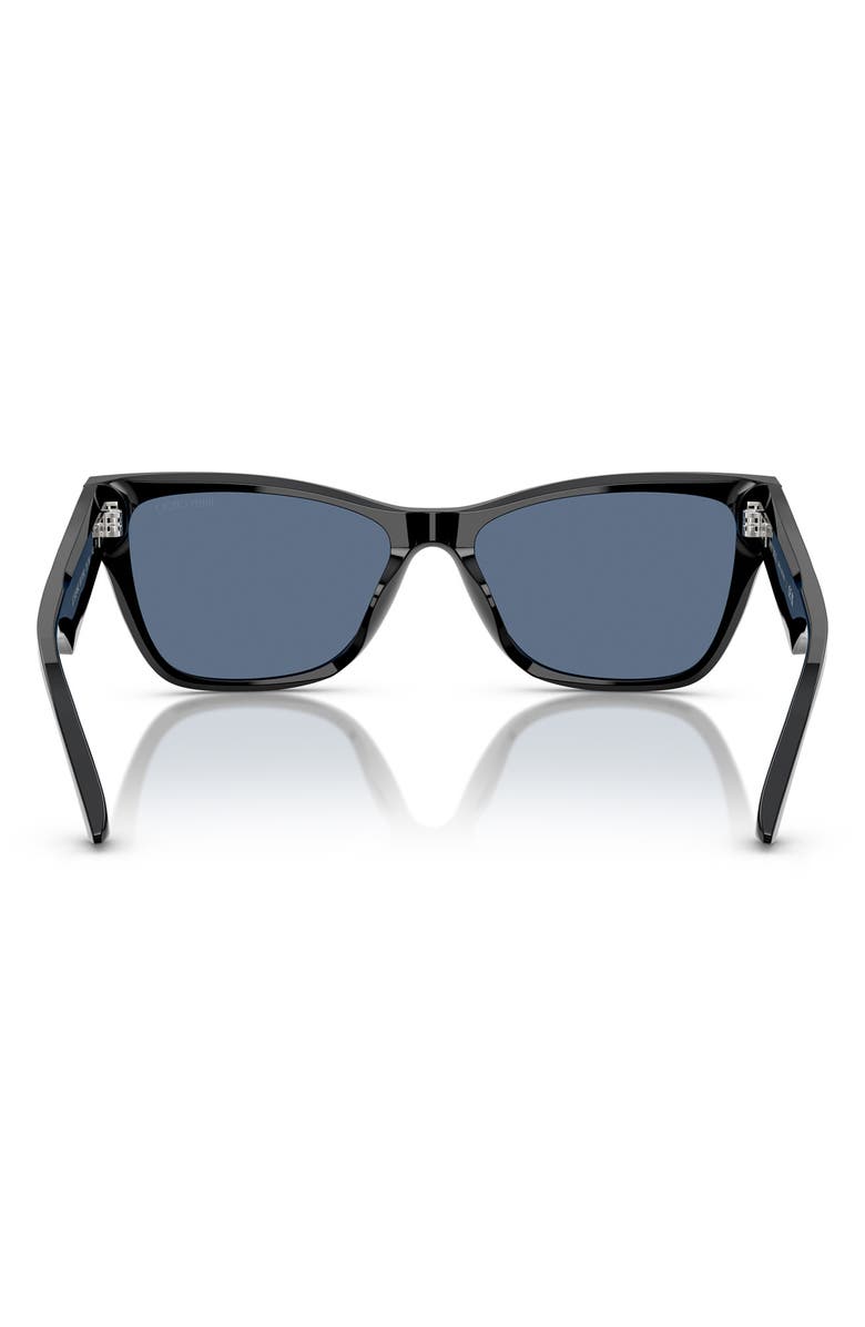 Jimmy Choo 55mm Pillow Sunglasses, Alternate, color, Black Blue