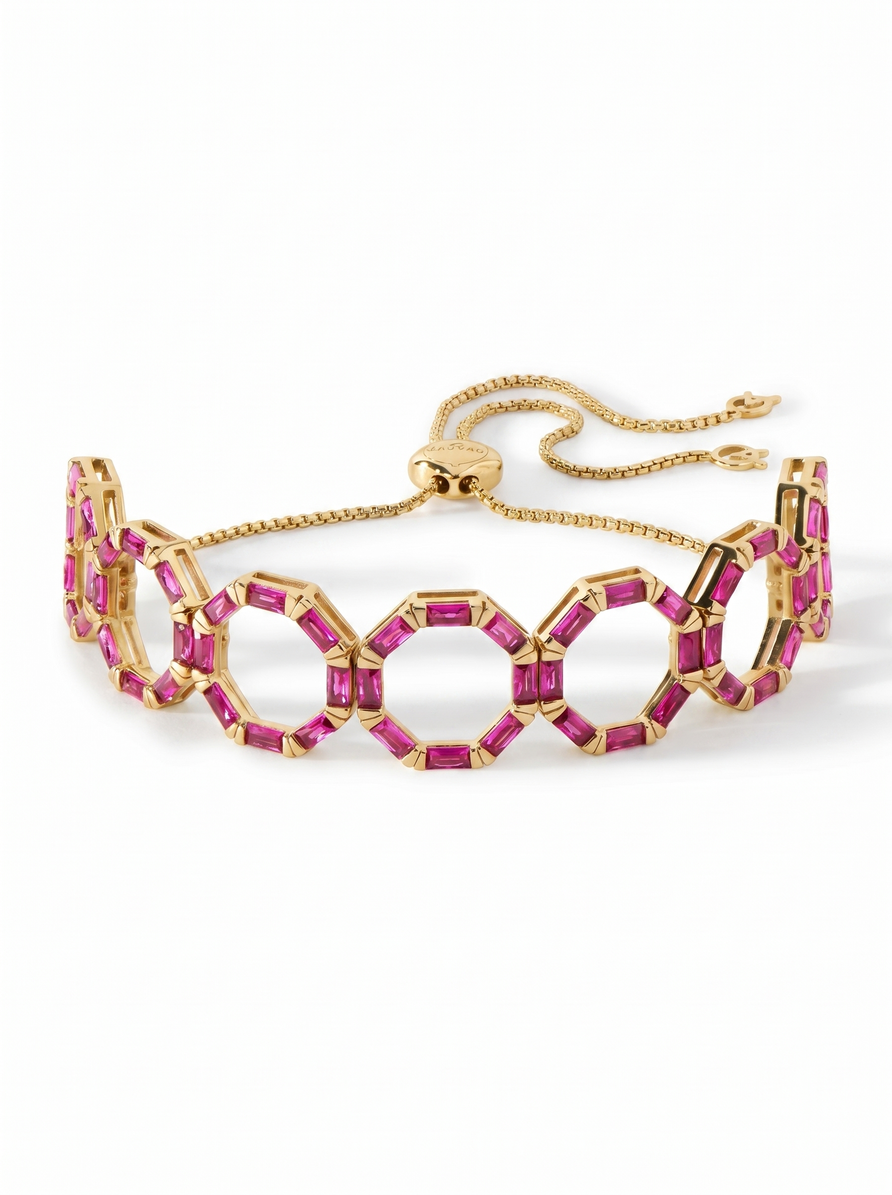 Gold/Ruby CZ
