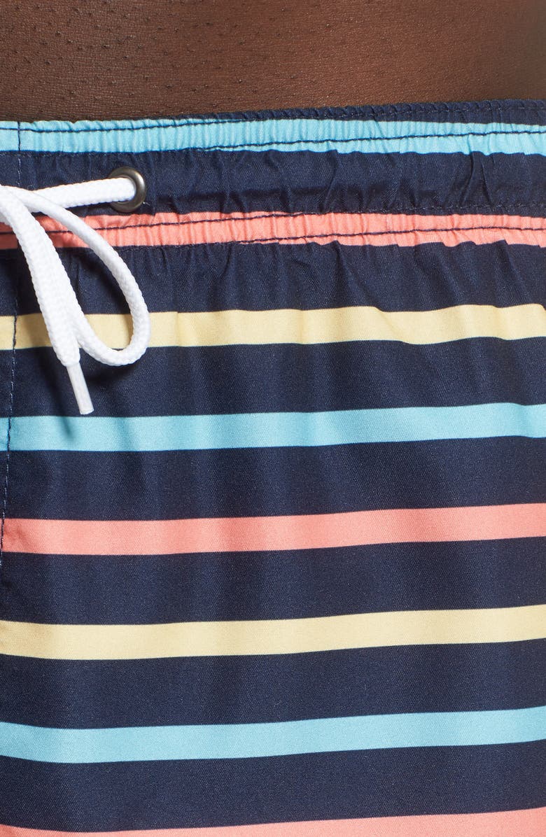 Trunks Surf & Swim Co. Retro Stripe Sano Swim Trunks, Alternate, color,