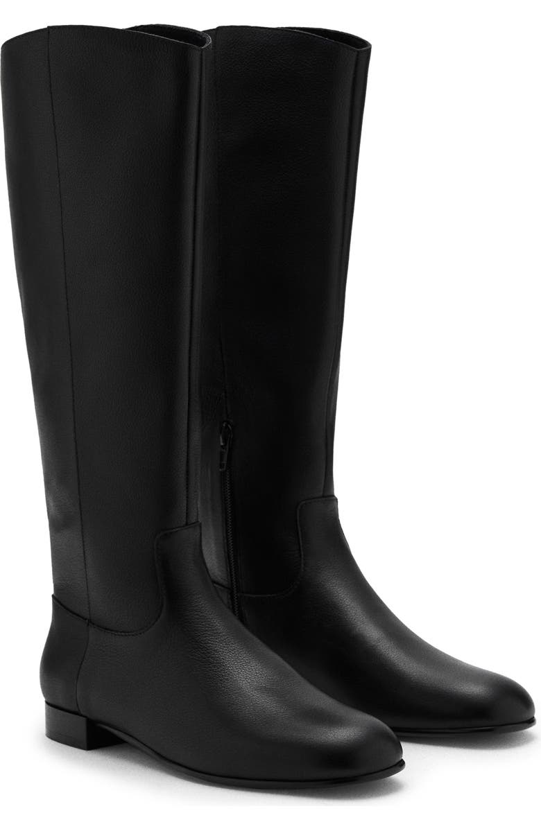 MANGO Knee High Boot, Main, color, Black