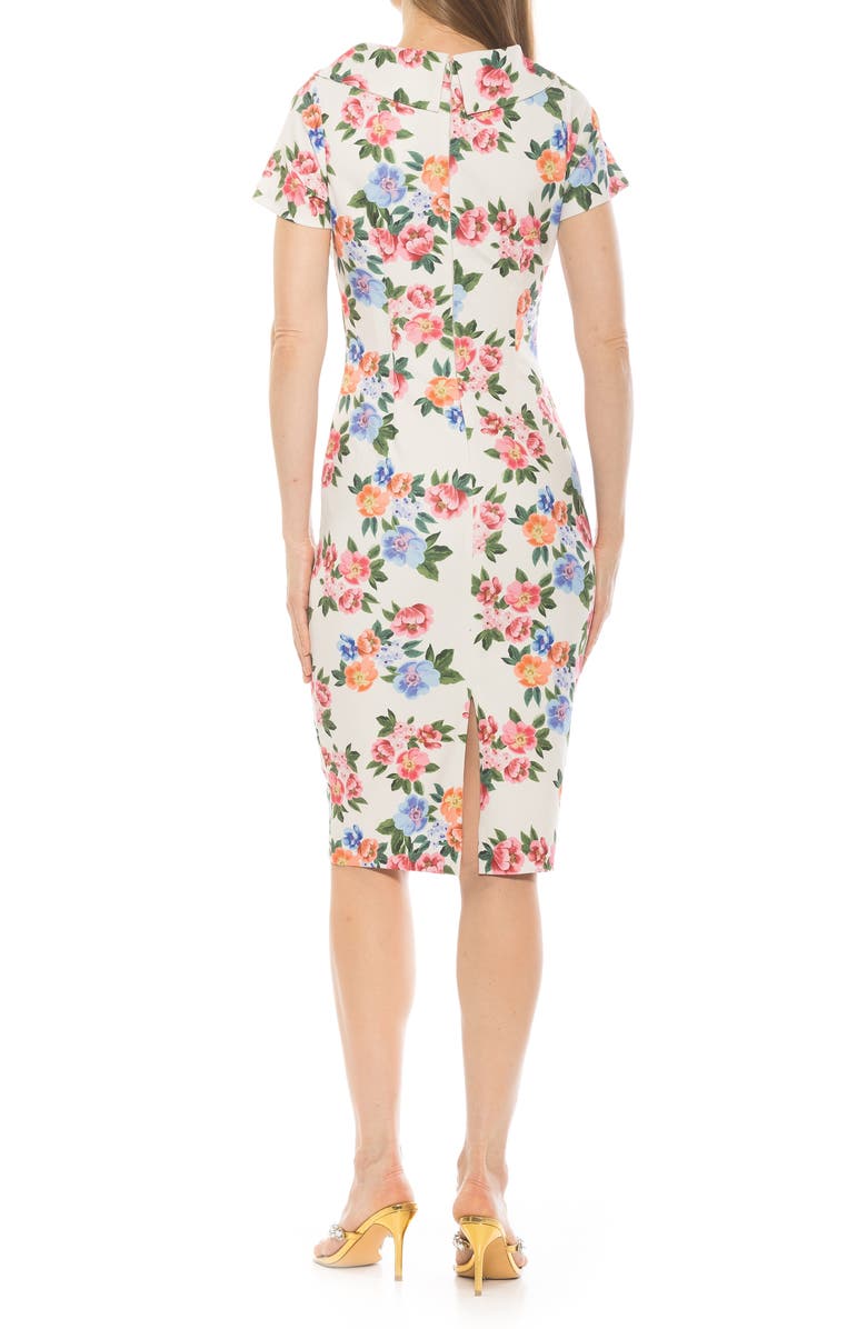 Alexia Admor Wrene Sheath Dress, Alternate, color, Ivory Floral