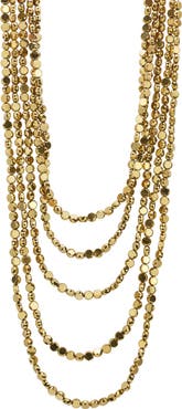 CHLOE AND MADISON Layered Beaded Necklace