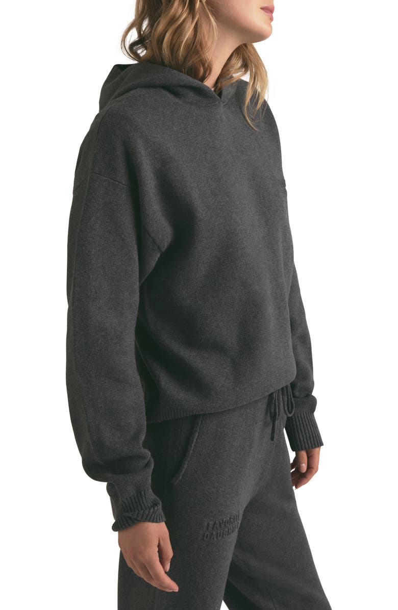 Favorite Daughter Fatigue Sisters Cotton & Cashmere Hoodie, Alternate, color, Grey
