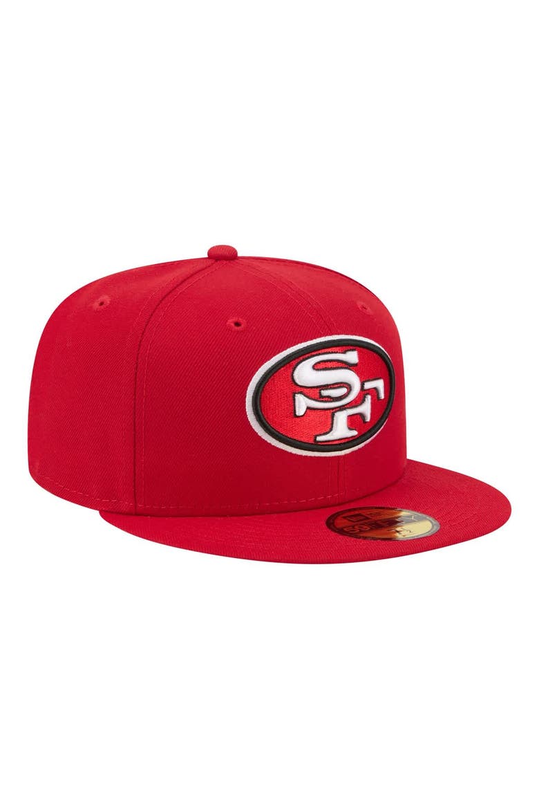 Men's New Era Scarlet San Francisco 49ers 59FIFTY Fitted Hat, Alternate, color, Scarlet