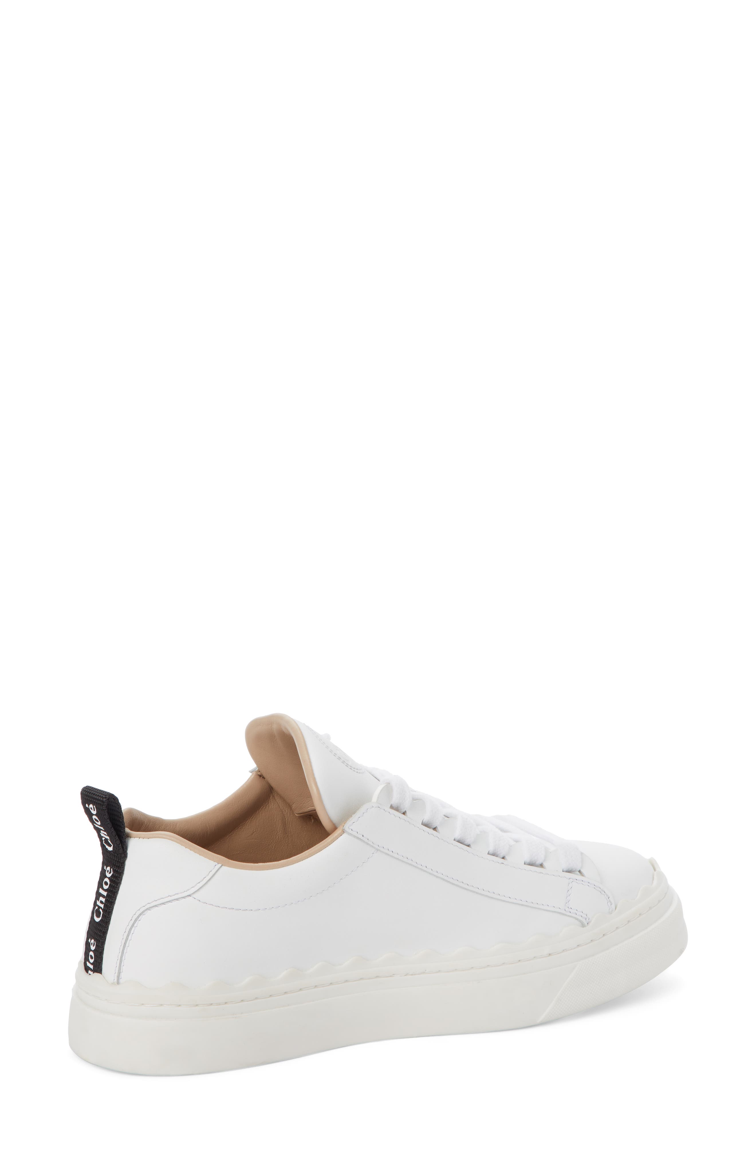 Lauren Low Top Sneaker, Alternate, color, WHITE LEATHER