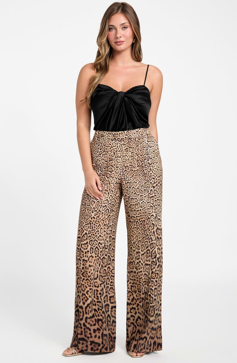 Marciano Amy Leopard Print Wide Leg Pants, Alternate, color, Charming Leopard Print
