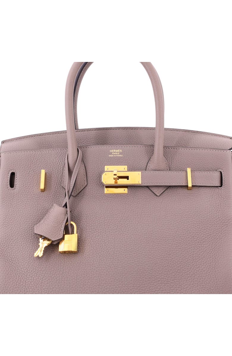 Pre-Owned Hermes Birkin Handbag Grey Togo with Gold Hardware 30, Alternate, color, Gris Asphalte