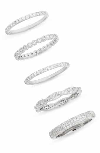 NORDSTROM RACK Set of 5 CZ Stackable Rings