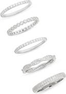 NORDSTROM RACK Set of 5 CZ Stackable Rings