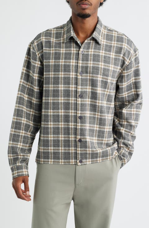 Scobello Plaid Flannel Button-Up Shirt