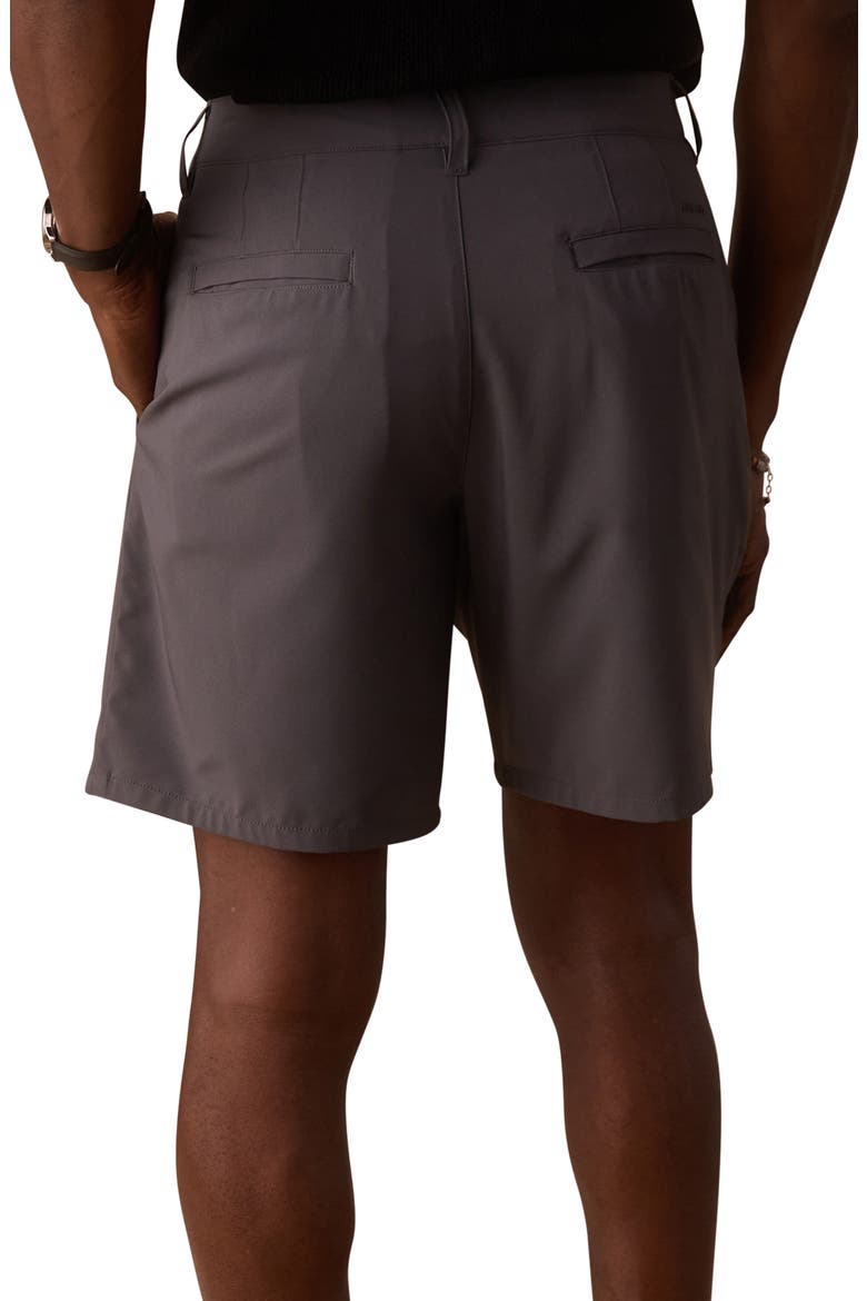 Everyday Flat Front Shorts, Alternate, color, STEEL