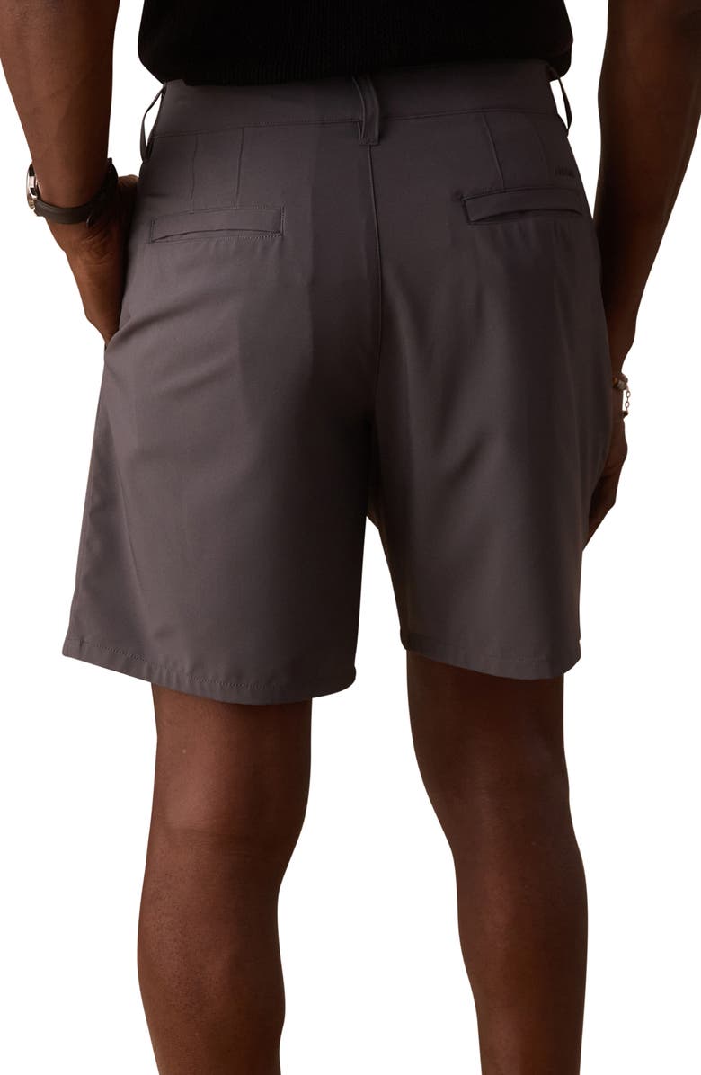 The Normal Brand Everyday Flat Front Shorts, Alternate, color, Steel
