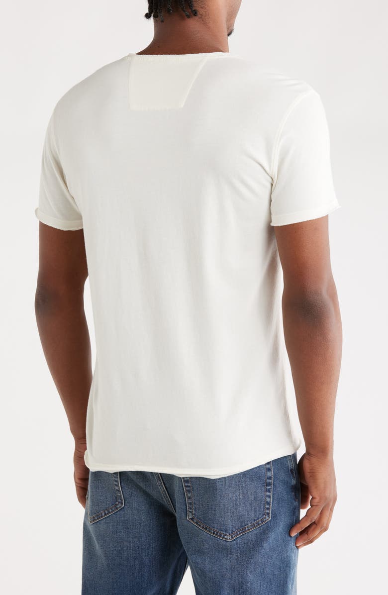 John Varvatos Embroidered Skull Organic Cotton T-Shirt, Alternate, color, Salt