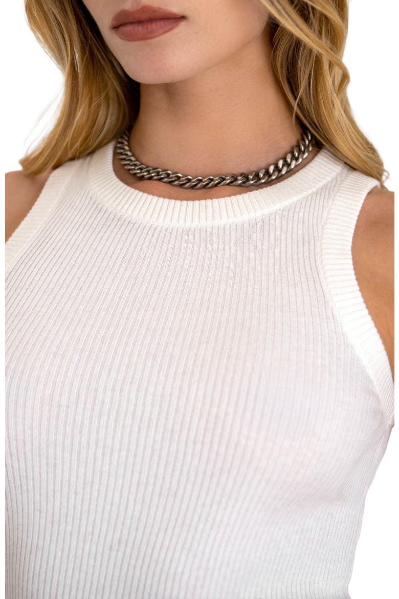 Marcella Featherlight Ribbed Tank Top, Alternate, color, Ecru