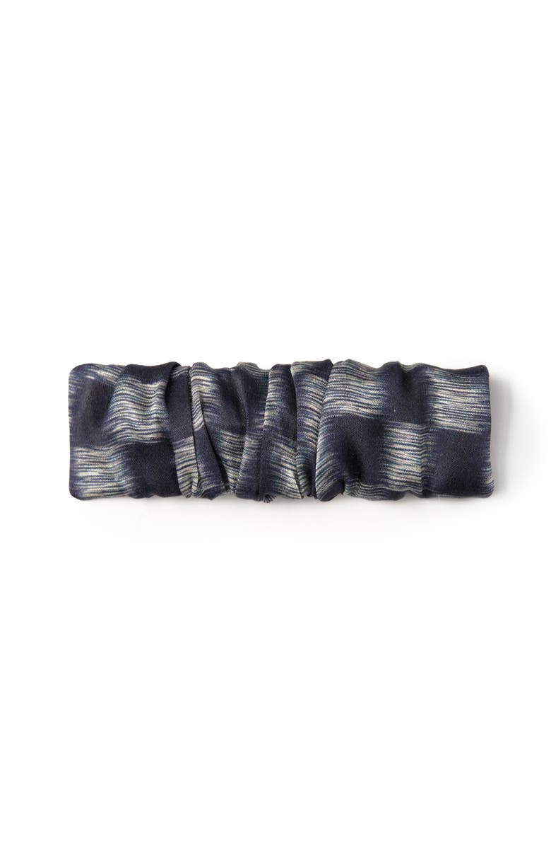 OLAH Lunelle Silk Hair Barrette Clip, Main, color, Steel Blue