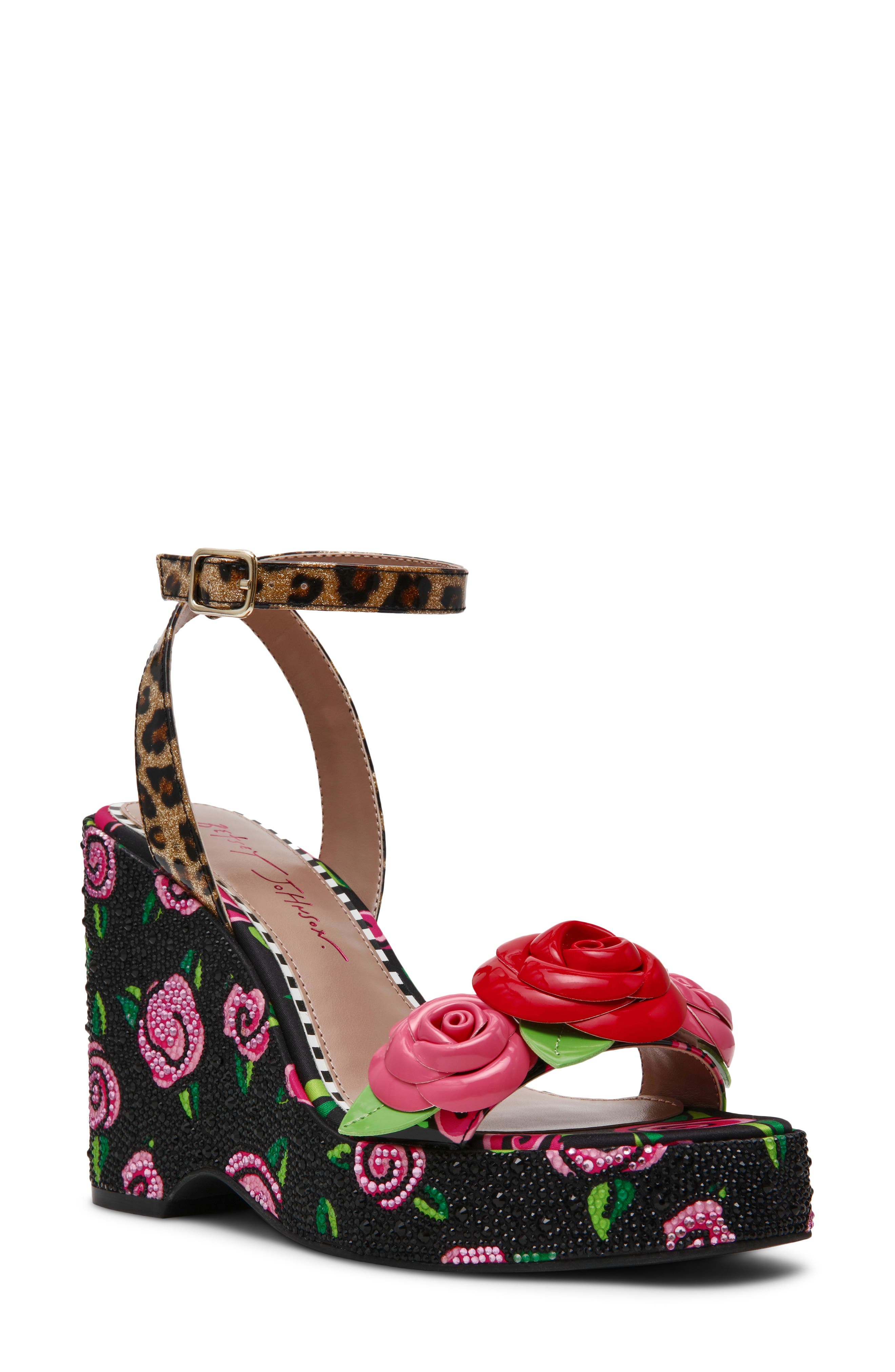 Betsey Johnson Lizzette Wedge Sandal, Main, color, 