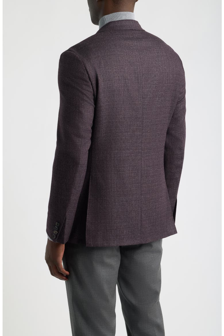 Kei Trim Fit Solid Wool Sport Coat, Alternate, color, DARK RED
