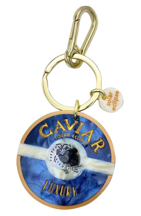 Hand Painted Caviar Key Chain Bag Charm