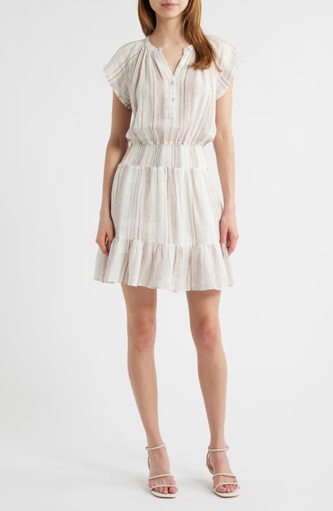 Augustine Stripe Linen Blend Dress
