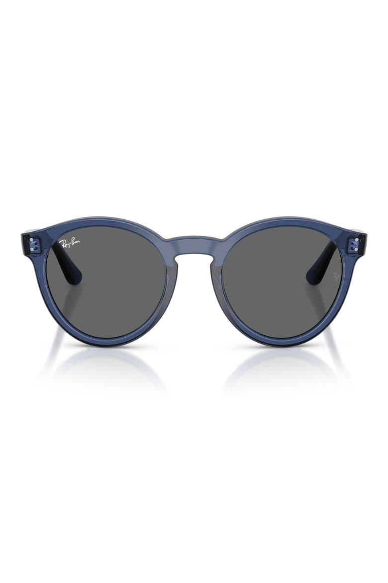 52mm Phantos Sunglasses, Main, color, TRANSPARENT NAVY BLUE / GREY