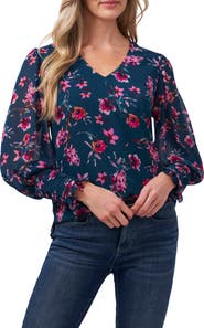 CeCe Floral Moments Long Sleeve Top