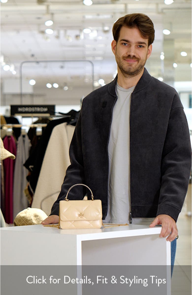 Kira Pavé Logo Diamond Quilted Leather Crossbody Bag, sales video thumbnail