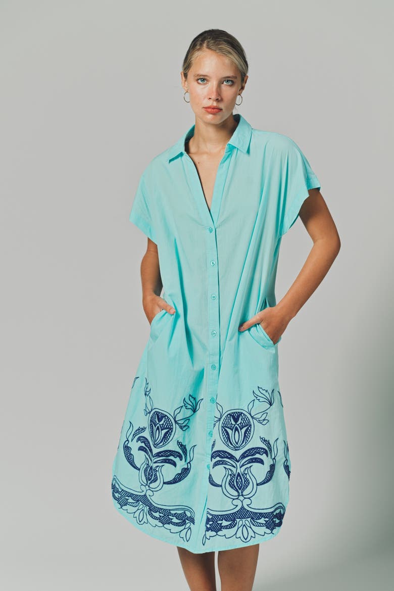 The Lea Dress, Alternate, color, Aqua