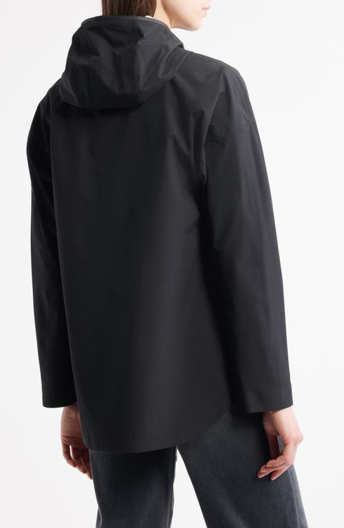 Save The Duck Dawa Water Repellent Hooded Rain Jacket In Black