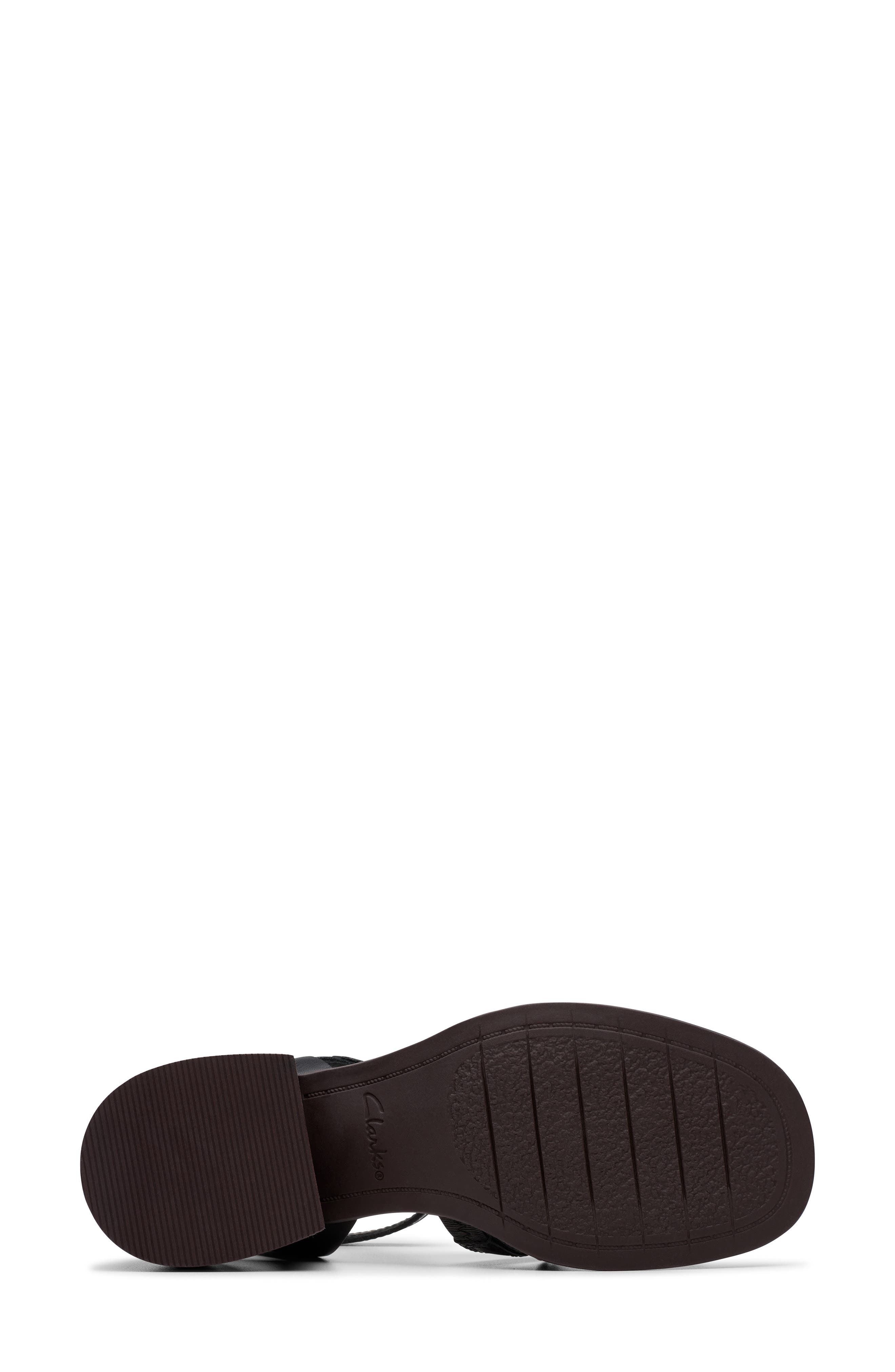 Clarks<sup>®</sup> Morwyn Block Heel Sandal, Alternate, color, Black Leather