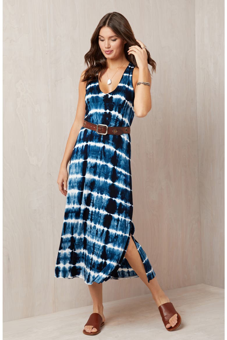 Tie Dye Midi Tank Dress, Alternate, color, TIE DYE