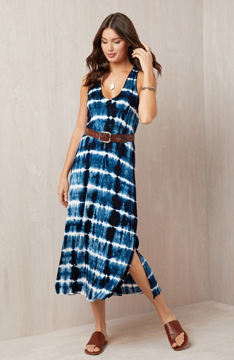 Karen Kane Tie Dye Midi Tank Dress, Alternate, color,