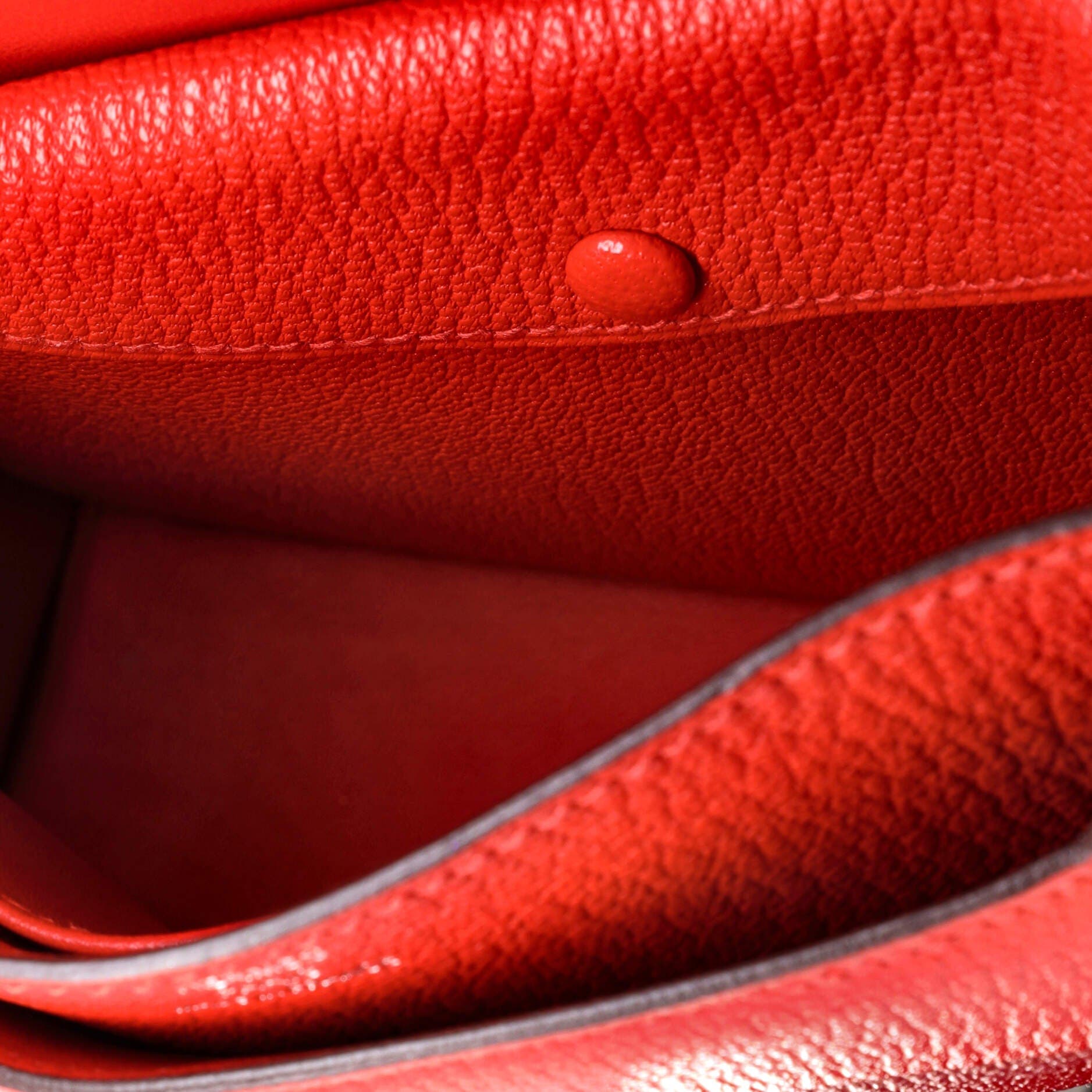 Pre-Owned Hermes Verrou Chaine Bag Chevre Mysore Mini, Alternate, color, Rouge Tomate