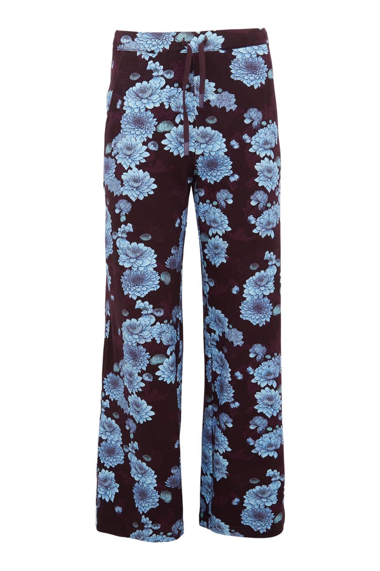 Paige Wide Leg Brushed Knit Pant, Main, color, Serious Floral Plum