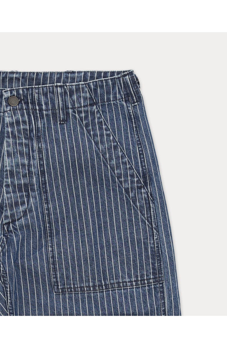 Fortela Newfatigue Pinstripe Fatigue Denim Trousers, Alternate, color, Bleach Wash