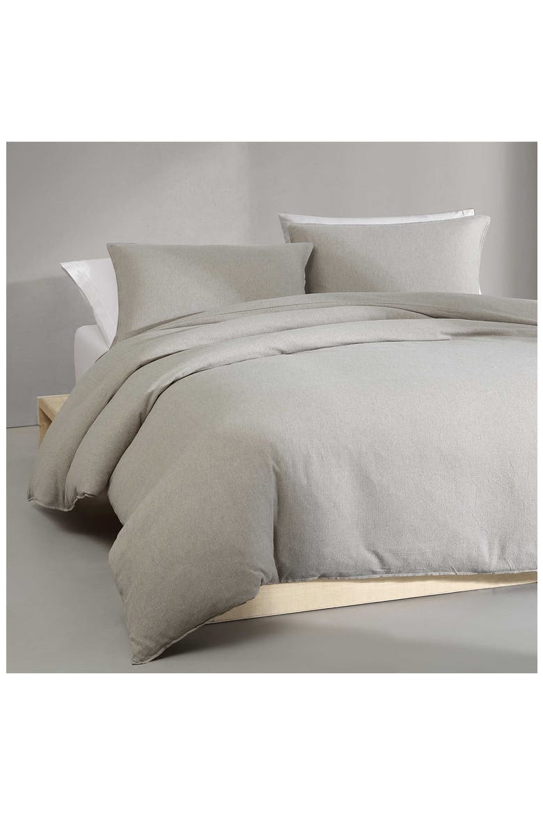 Mélange Flannel Comforter & Sham Set, Alternate, color, NATURAL
