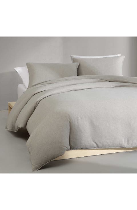 Mélange Flannel Comforter & Sham Set