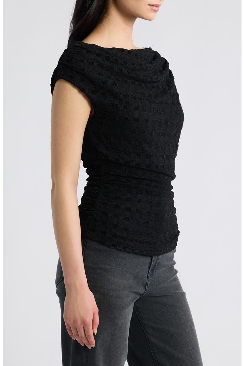 Dominic Cowl Neck Top, Alternate, color, BLACK CHECKERBOARD