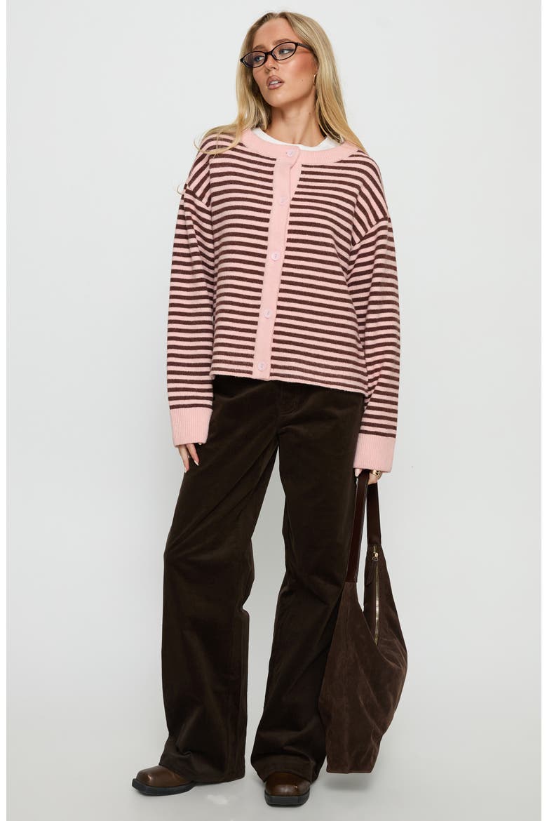 Darnelle Stripe Cardigan, Alternate, color, PINK STRIPE