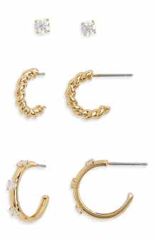 Nadri Brunch Trio Assorted Earring Set