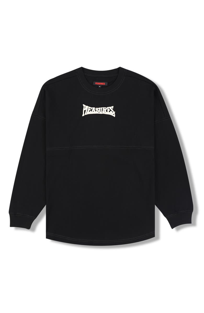 PLEASURES Bulldog Heavyweight Long Sleeve Graphic T-Shirt, Alternate, color,